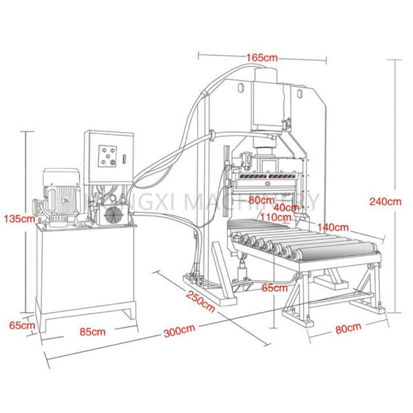 HONGXI 800mm Width Natural Face Splitting Granite Stone Industries Hydraulic Stone Splitting Machine GHPJ-480 - Image 2